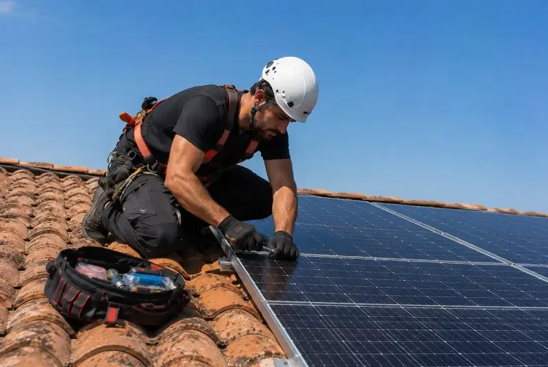 Maintenance et monitoring de panneaux solaires à Buisson